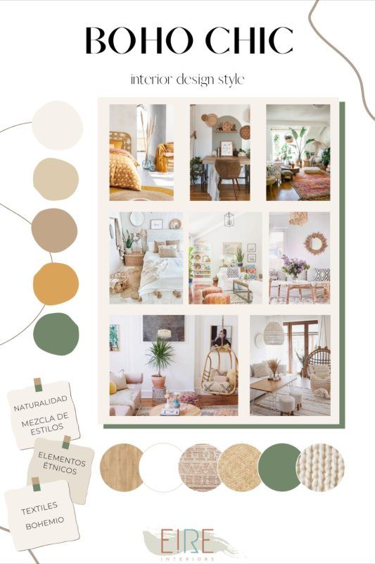 Inspiración de paleta de color por estilos decorativos