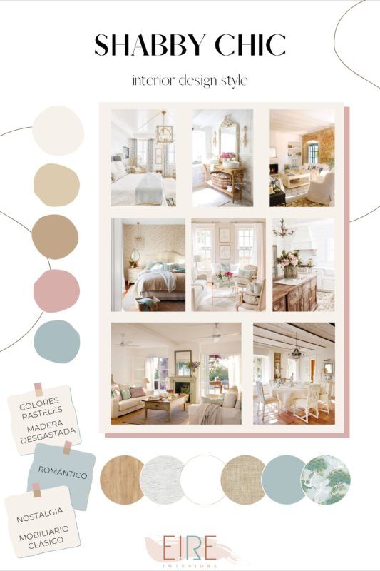 Inspiración de paleta de color por estilos decorativos